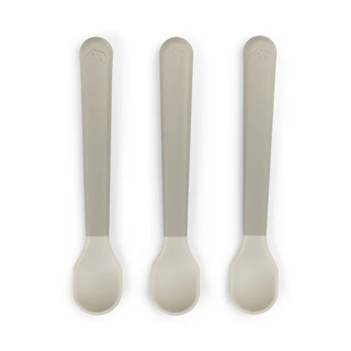 foodie easy-grip babyske 3-pak - sand